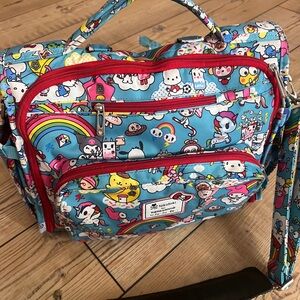Ju-Ju-Be Tokidoki Hello Sanrio Bag with Rainbow and Character Print